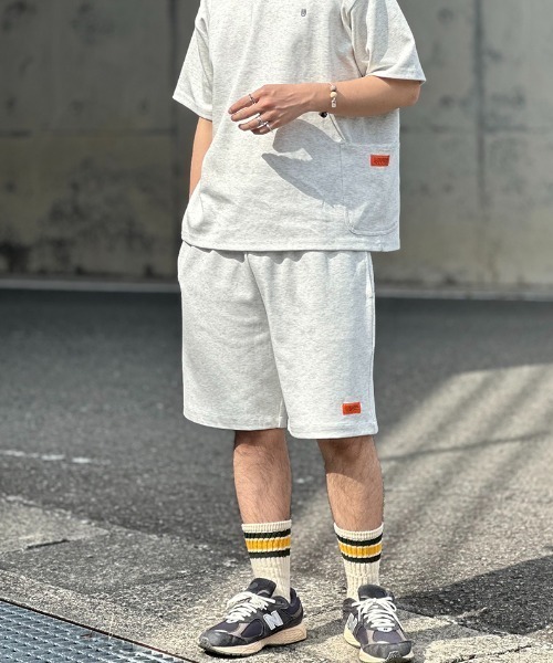 UNIVERSAL OVERALL（ユニバーサルオーバーオール）の「【FINEBOYS 6月号掲載】[UNIVERSAL OVERALL/ユニバーサルオーバーオール] 別注 ポンチイージーショートパンツ（その他パンツ・レディース・ブルー/グレー/ブラック・L/M）」の17枚目の写真