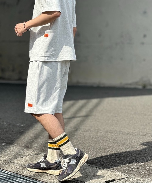UNIVERSAL OVERALL（ユニバーサルオーバーオール）の「【FINEBOYS 6月号掲載】[UNIVERSAL OVERALL/ユニバーサルオーバーオール] 別注 ポンチイージーショートパンツ（その他パンツ・レディース・ブルー/グレー/ブラック・L/M）」の9枚目の写真