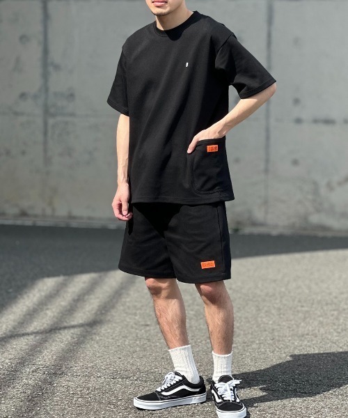 UNIVERSAL OVERALL（ユニバーサルオーバーオール）の「【FINEBOYS 6月号掲載】[UNIVERSAL OVERALL/ユニバーサルオーバーオール] 別注 ポンチイージーショートパンツ（その他パンツ・レディース・ブルー/グレー/ブラック・L/M）」の21枚目の写真