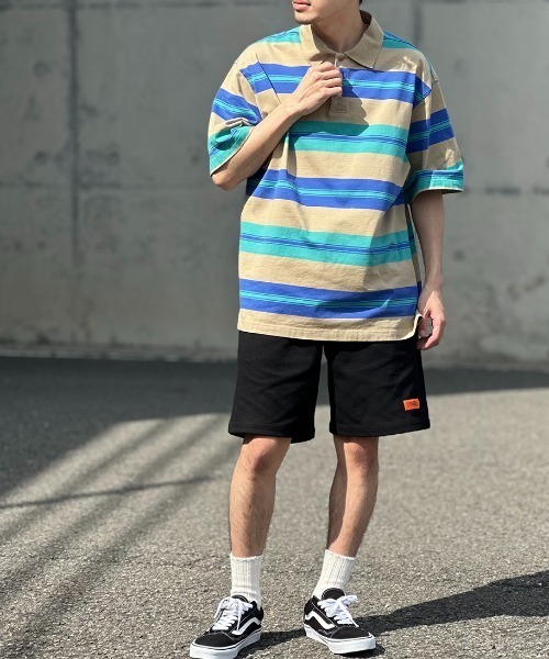 UNIVERSAL OVERALL（ユニバーサルオーバーオール）の「【FINEBOYS 6月号掲載】[UNIVERSAL OVERALL/ユニバーサルオーバーオール] 別注 ポンチイージーショートパンツ（その他パンツ・レディース・ブルー/グレー/ブラック・L/M）」の6枚目の写真