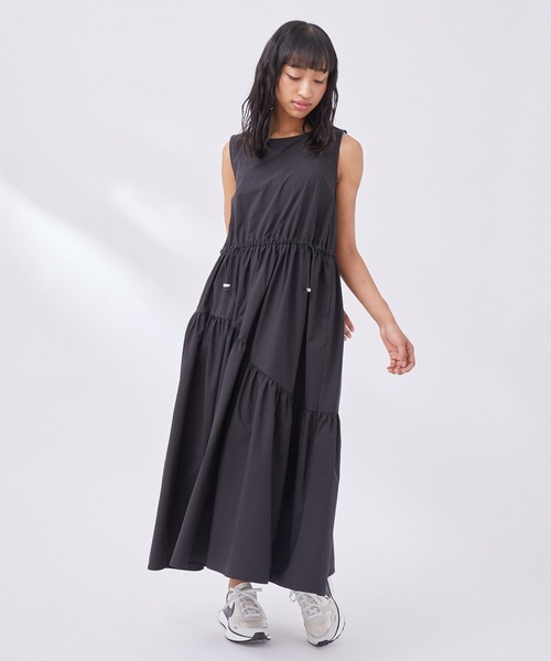 NERGY（ナージー）の「【Water proof】撥水 & UV ドロストロングワンピース（ワンピース・レディース・ライトグレー/ブラック・FREE）」の3枚目の写真