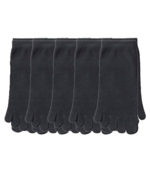 GUNZE（グンゼ）の「GUNZE BASIC/グンゼベーシック 5足組 5本指靴下  スニーカー丈（ソックス/靴下・メンズ・その他1/ブラック・25-27CM）」の2枚目の写真