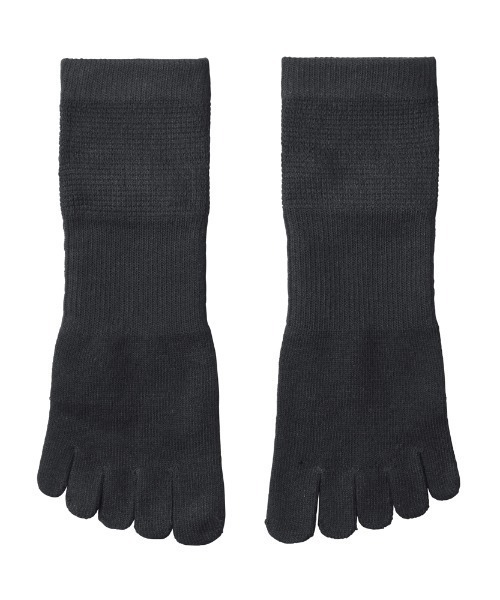 GUNZE（グンゼ）の「GUNZE BASIC/グンゼベーシック 5足組 5本指靴下  スニーカー丈（ソックス/靴下・メンズ・その他1/ブラック・25-27CM）」の3枚目の写真