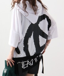 Lace-up dolman T-shirt hoodie / レースアップドルマンTシャツパーカー unisex