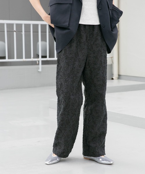 KBF（ケイビーエフ）の「シアーカットJQストレートパンツ（その他パンツ・レディース・チャコールグレー/アイボリー・ONE）」の10枚目の写真