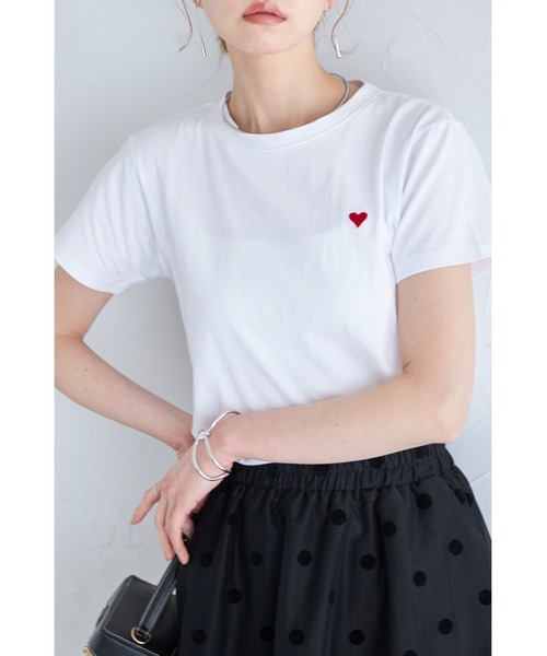 セール】【ZOZO限定】ハート刺繍Tシャツ（Tシャツ/カットソー