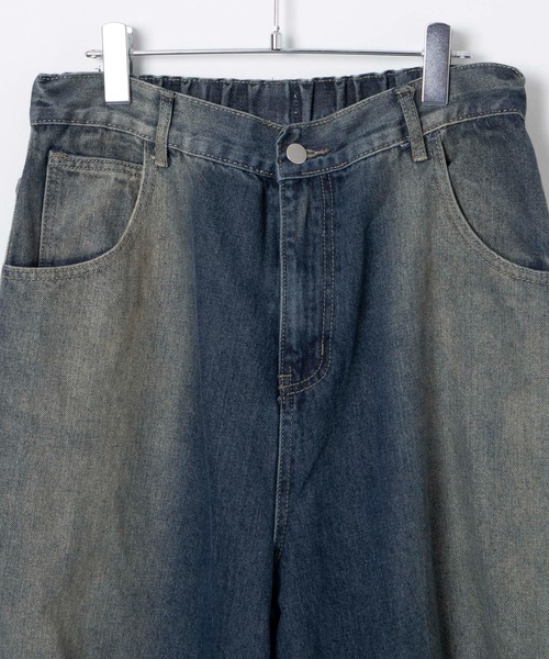 Figments（フィグメンツ）の「ワイドバギーダメージデニムパンツ（デニムパンツ・レディース・ライトインディゴブルー・FREE）」の3枚目の写真
