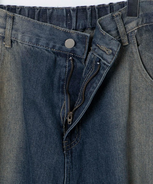 Figments（フィグメンツ）の「ワイドバギーダメージデニムパンツ（デニムパンツ・レディース・ライトインディゴブルー・FREE）」の4枚目の写真