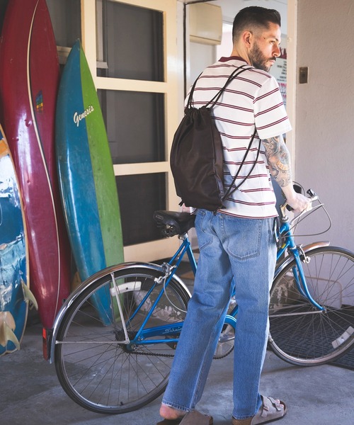 MR.OLIVE（ミスターオリーブ）の「MR.OLIVE/ミスターオリーブ WATER PROOF LIGHT LEATHER / KNAPSACK ナップサック（バックパック/リュック・メンズ・ブラック・FREE）」の12枚目の写真