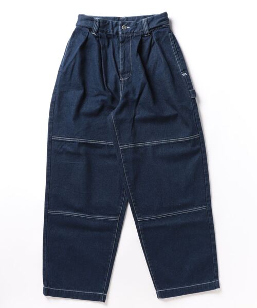 RVCA(ルーカ)の「RVCA レディース RECESSION DOUBLE KNEE PANTS ロングパンツ 【2024年春夏モデル】/ルーカタック入りデニムパンツ(デニムパンツ・レディース・ブラック/ホワイト/ブルー・MEDIUM/LARGE)」の3枚目の写真