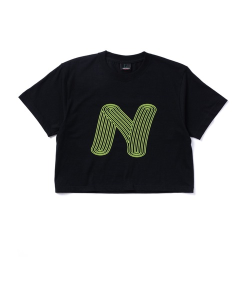 NON TOKYO(ノントーキョー)の「NON TOKYO/ノントーキョー/プリントショート丈Tシャツ(N)(Tシャツ/カットソー・レディース・ブラック/ホワイト/グリーン・1/2)」の2枚目の写真