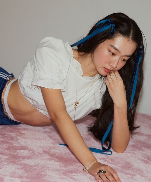 ANU（アヌ）の「lian’s ribbon loop tie - リアンズリボンループタイ（ネックレス・レディース・シルバー/ゴールド・FREE）」の19枚目の写真