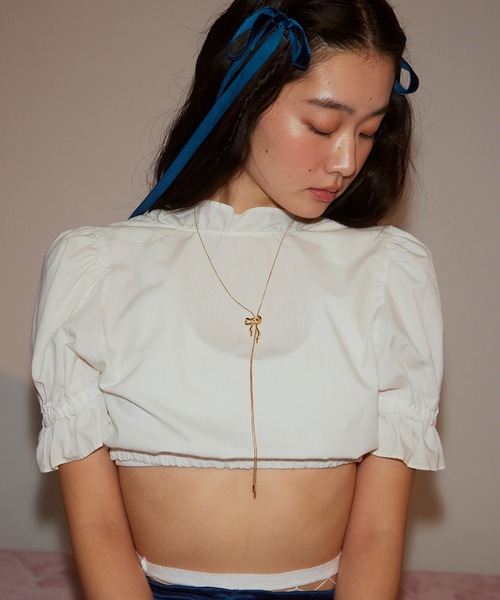 ANU（アヌ）の「lian’s ribbon loop tie - リアンズリボンループタイ（ネックレス・レディース・シルバー/ゴールド・FREE）」の6枚目の写真