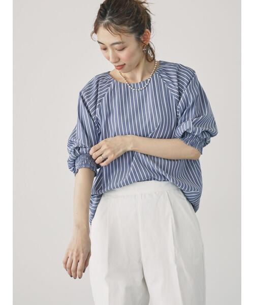 Lugnoncure（ルノンキュール）の「袖口シャーリングアソートブラウス（シャツ/ブラウス・レディース・オフホワイト/ブラック/キナリ/ネイビー/ホワイト・F）」の5枚目の写真