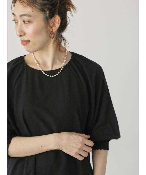 Lugnoncure（ルノンキュール）の「袖口シャーリングアソートブラウス（シャツ/ブラウス・レディース・オフホワイト/ブラック/キナリ/ネイビー/ホワイト・F）」の4枚目の写真