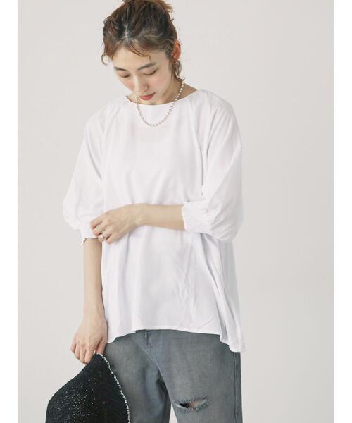 Lugnoncure（ルノンキュール）の「袖口シャーリングアソートブラウス（シャツ/ブラウス・レディース・オフホワイト/ブラック/キナリ/ネイビー/ホワイト・F）」の7枚目の写真