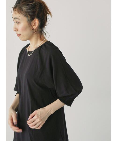 Lugnoncure（ルノンキュール）の「袖口シャーリングアソートブラウス（シャツ/ブラウス・レディース・オフホワイト/ブラック/キナリ/ネイビー/ホワイト・F）」の10枚目の写真