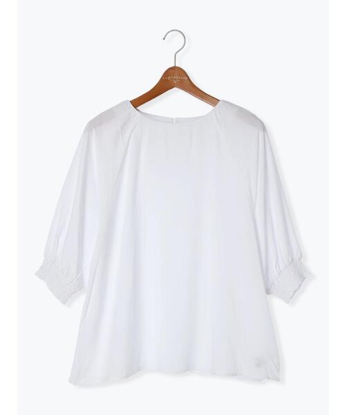 Lugnoncure（ルノンキュール）の「袖口シャーリングアソートブラウス（シャツ/ブラウス・レディース・オフホワイト/ブラック/キナリ/ネイビー/ホワイト・F）」の17枚目の写真