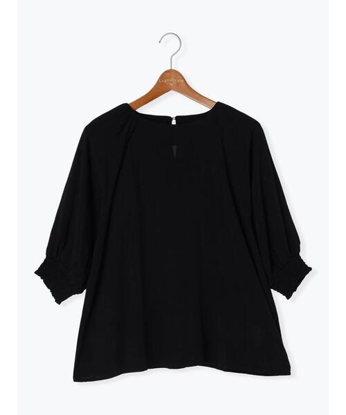 Lugnoncure（ルノンキュール）の「袖口シャーリングアソートブラウス（シャツ/ブラウス・レディース・オフホワイト/ブラック/キナリ/ネイビー/ホワイト・F）」の19枚目の写真