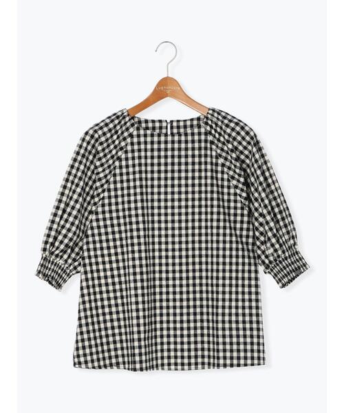 Lugnoncure（ルノンキュール）の「袖口シャーリングアソートブラウス（シャツ/ブラウス・レディース・オフホワイト/ブラック/キナリ/ネイビー/ホワイト・F）」の20枚目の写真