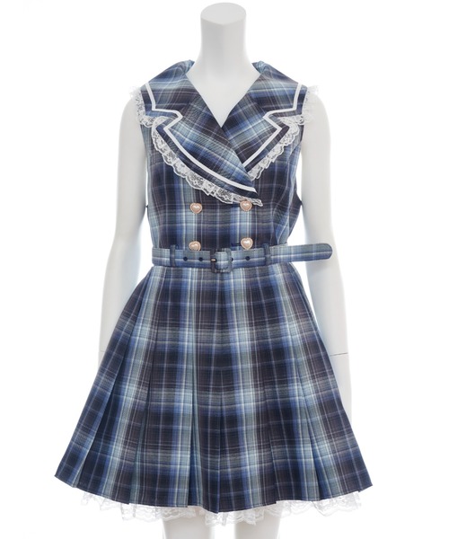Secret honey ジャケット風プリーツジャンドレ シークレットハニー Secret Honey（シークレットハニー）の「ジャケット風プリーツ