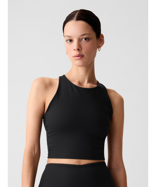 GAP（ギャップ）の「GapFit ハイネック クロップド キャミ タンクトップ（タンクトップ・レディース・ブラック/ホワイト・XXS/XS/L/M/S）」の13枚目の写真