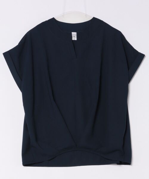 H.TOKYO(エイチトウキョウ)の「サラッと着心地◎キーネックブラウス(シャツ/ブラウス・レディース・ブラック/ホワイト/ネイビー/イエロー・X-LARGE/LARGE/MEDIUM)」の7枚目の写真