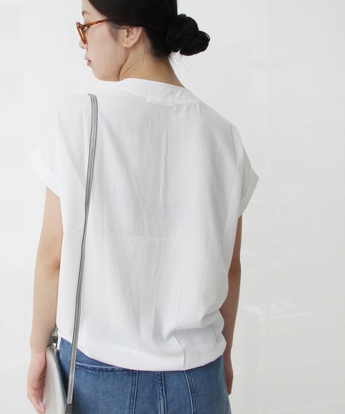 H.TOKYO(エイチトウキョウ)の「サラッと着心地◎キーネックブラウス(シャツ/ブラウス・レディース・ブラック/ホワイト/ネイビー/イエロー・X-LARGE/LARGE/MEDIUM)」の18枚目の写真