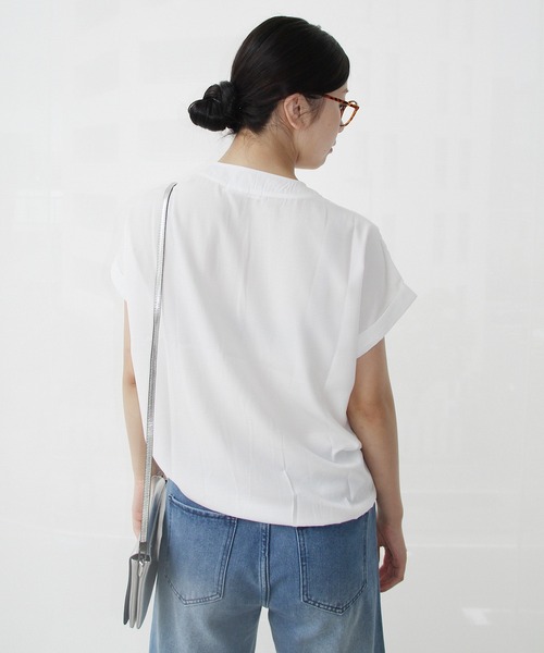 H.TOKYO(エイチトウキョウ)の「サラッと着心地◎キーネックブラウス(シャツ/ブラウス・レディース・ブラック/ホワイト/ネイビー/イエロー・X-LARGE/LARGE/MEDIUM)」の19枚目の写真