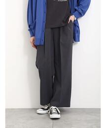 Samansa Mos2 blue | 【接触冷感】ストレートパンツ(その他パンツ)