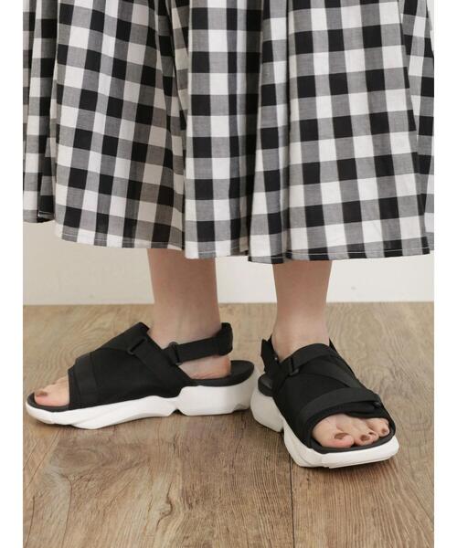 Samansa Mos2（サマンサ モスモス）の「【S/XLサイズ WEB限定】メッシュベルトスポーツサンダル（サンダル・レディース・ブラック/ベージュ・S/M/XL/L）」の10枚目の写真