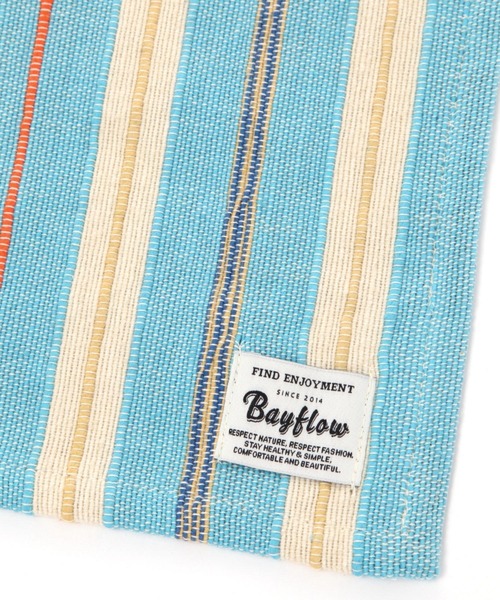 BAYFLOW(ベイフロー)の「BFポイントラインランチョンマット(ランチョンマット/テーブルウェア・レディース・ナチュラル/ライトブルー・0)」の3枚目の写真