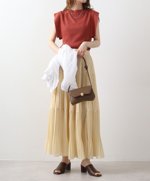 A.N.L(エーエヌエル レーベル)の「A.N.L スクエアスリーブニットプルオーバー(ニット/セーター・レディース・レンガ/グリーン/ブラック/キャメル・38)」の20枚目の写真