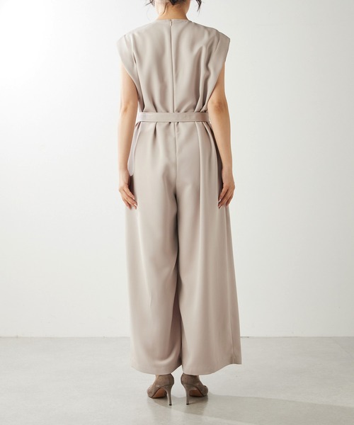 THE PAUSE（ザ ポーズ）の「【THE PAUSE】ベルテッドオールインワン（つなぎ/オールインワン・レディース・ブラック/ピンクベージュ・FREE）」の9枚目の写真