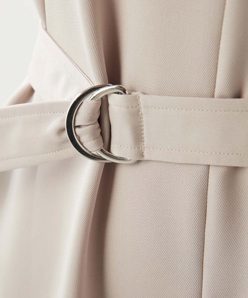 THE PAUSE（ザ ポーズ）の「【THE PAUSE】ベルテッドオールインワン（つなぎ/オールインワン・レディース・ブラック/ピンクベージュ・FREE）」の4枚目の写真