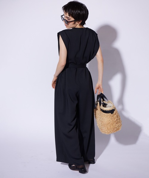 THE PAUSE（ザ ポーズ）の「【THE PAUSE】ベルテッドオールインワン（つなぎ/オールインワン・レディース・ブラック/ピンクベージュ・FREE）」の19枚目の写真