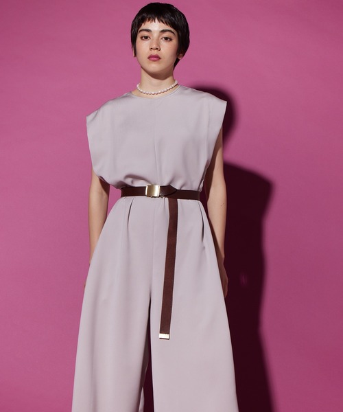 THE PAUSE（ザ ポーズ）の「【THE PAUSE】ベルテッドオールインワン（つなぎ/オールインワン・レディース・ブラック/ピンクベージュ・FREE）」の22枚目の写真