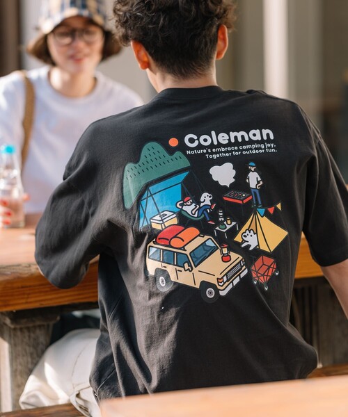 COLEMAN（コールマン）の「Coleman/コールマン Coleman×matsui×FREAK'S STORE 別注 コールマン matsui camp  バックプリント クルーネック 半袖Tシャツ（Tシャツ/カットソー・メンズ・ホワイト/ブラウン/グレー/チャコールグレー・MEDIUM/LARGE）」の2枚目の写真