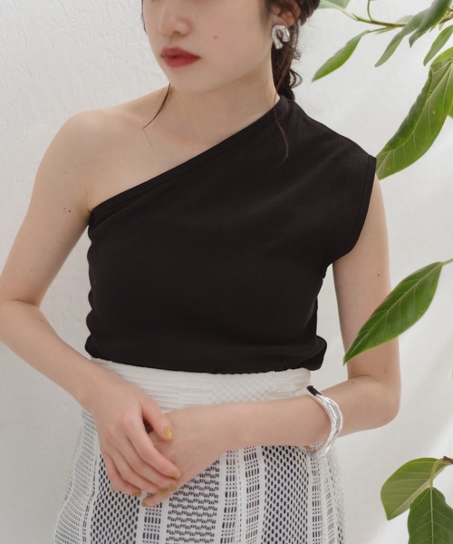 MILLER(ミラー)の「【Miller別注】コットンワンショルダータンク(タンクトップ・レディース・ブラック/ホワイト・FREE)」の6枚目の写真