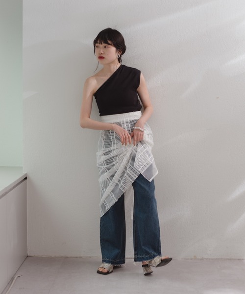 MILLER(ミラー)の「【Miller別注】コットンワンショルダータンク(タンクトップ・レディース・ブラック/ホワイト・FREE)」の4枚目の写真