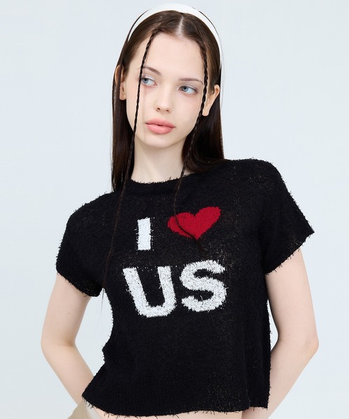 LUVISTRUE(ラヴイズトゥルー)の「RT I S2 KNIT(ニット/セーター・レディース・ブラック/ホワイト・FREE)」の1枚目の写真