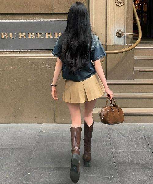 BEIDELLI（ベイデリー）の「[BELLIDE MADE] 半袖ver. ビンテージクロップドデニムシャツ（シャツ/ブラウス・レディース・ダークグレー/ダークブルー・FREE）」の15枚目の写真