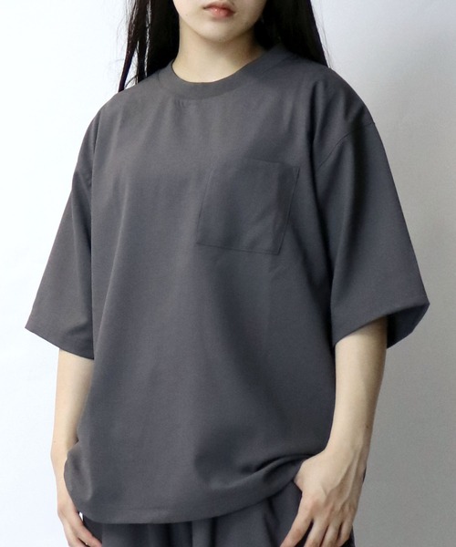 Starting Over(スターティングオーバー)の「linen like crew neck pullover/リネンライク クルーネック プルオーバー(Tシャツ/カットソー・メンズ・ブラック/チャコール/グレイッシュベージュ・XL/L/M)」の1枚目の写真
