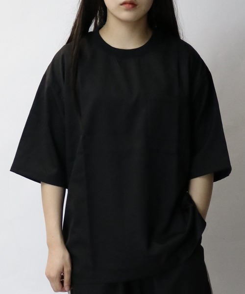 Starting Over(スターティングオーバー)の「linen like crew neck pullover/リネンライク クルーネック プルオーバー(Tシャツ/カットソー・メンズ・ブラック/チャコール/グレイッシュベージュ・XL/L/M)」の2枚目の写真