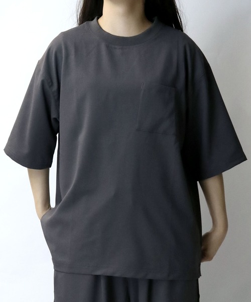 Starting Over(スターティングオーバー)の「linen like crew neck pullover/リネンライク クルーネック プルオーバー(Tシャツ/カットソー・メンズ・ブラック/チャコール/グレイッシュベージュ・XL/L/M)」の15枚目の写真