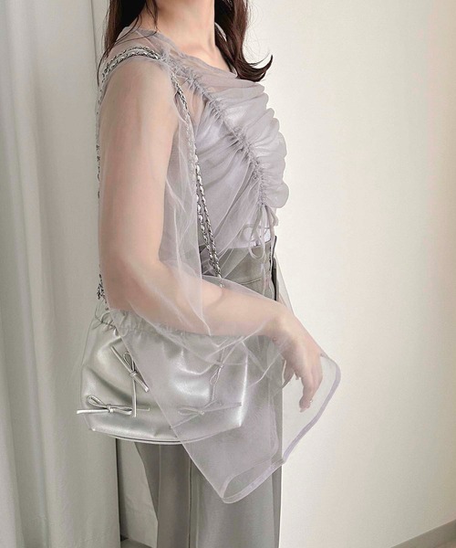 apres jour clair(アプレジュールクレア)の「【apres jour clair】チュールドロストトップス【ZOZOTOWN限定アイテム】(シャツ/ブラウス・レディース・アイボリー/ピンクベージュ/チャコールグレー/ライトグレー・フリー/X-LARGE)」の18枚目の写真