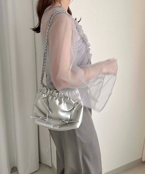 apres jour clair(アプレジュールクレア)の「【apres jour clair】チュールドロストトップス【ZOZOTOWN限定アイテム】(シャツ/ブラウス・レディース・アイボリー/ピンクベージュ/チャコールグレー/ライトグレー・フリー/X-LARGE)」の17枚目の写真