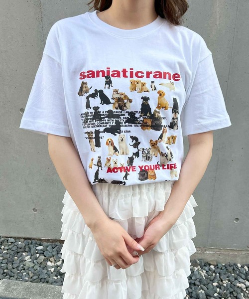 frunco（フランコ）の「【ZOZO限定】アニマルプリントTシャツ（Tシャツ/カットソー・レディース・グレー/ホワイト・MEDIUM）」の7枚目の写真