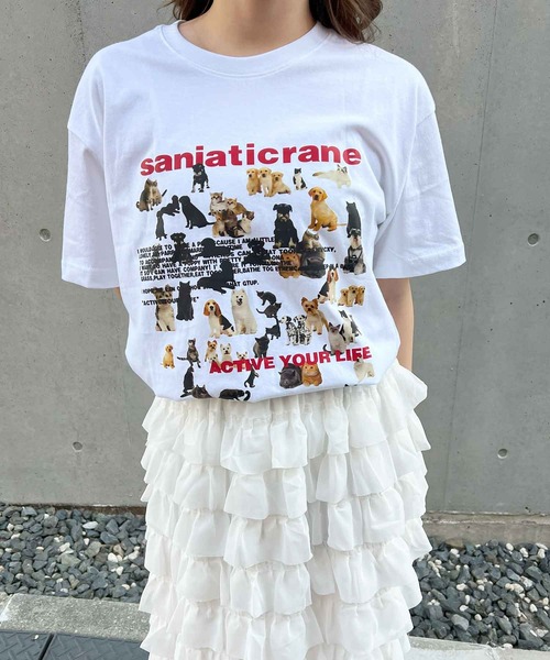 frunco（フランコ）の「【ZOZO限定】アニマルプリントTシャツ（Tシャツ/カットソー・レディース・グレー/ホワイト・MEDIUM）」の6枚目の写真