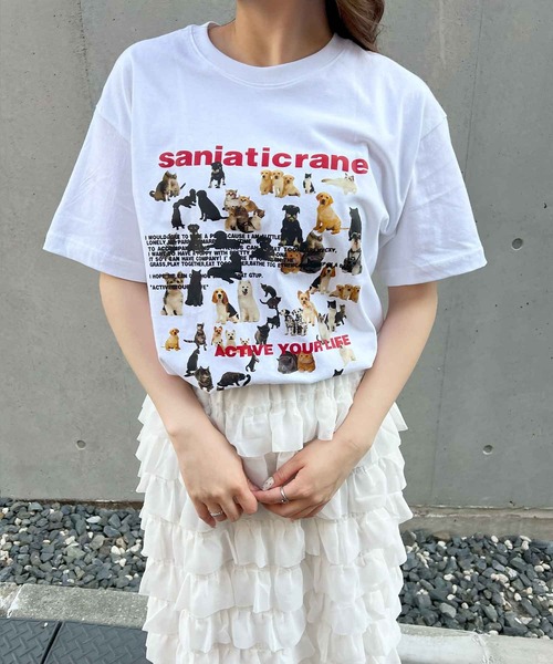 frunco（フランコ）の「【ZOZO限定】アニマルプリントTシャツ（Tシャツ/カットソー・レディース・グレー/ホワイト・MEDIUM）」の5枚目の写真